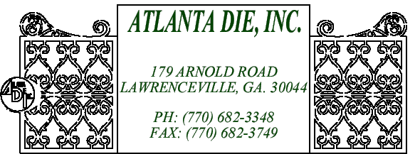 Atlanta Die Logo with prescion bent rule example